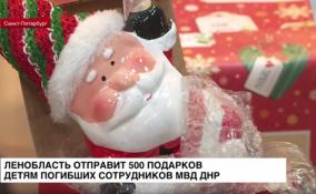 Ленобласть отправит 500 подарков детям погибших сотрудников МВД ДНР