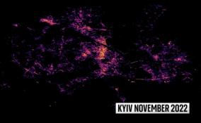 Со спутника сняли оставшийся без света Киев