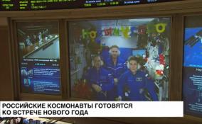 Российские космонавты готовятся ко встрече Нового года