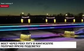 Мост через Лугу в Кингисеппе получил яркую подсветку