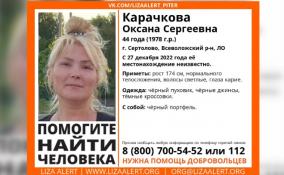 В Сертолово на протяжении двух недель разыскивают пропавшую 44-летнюю Оксану Карачкову
