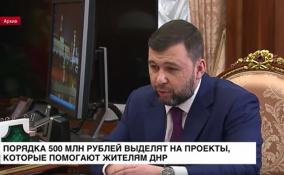 Порядка 500 млн рублей выделят на проекты, которые помогают жителям ДНР