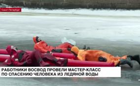 Работники ВОСВОД провели мастер-класс по спасению человека из ледяной воды