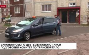 Комитет по транспорту Ленинградской области подготовил законопроект о цвете легкового такси