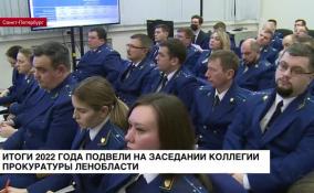 В Петербурге работники прокуратуры Ленинградской области подвели итоги своей работы за 2022 год