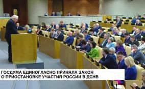 Госдума единогласно приняла закон о приостановке участия России в ДСНВ