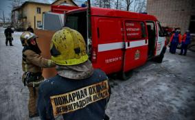 В Кингисеппском районе пожарные тушили горящую "Газель"