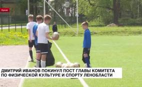 Дмитрий Иванов покинул пост главы комитета по физической культуре и спорту Ленобласти
