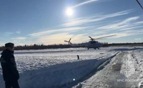 Паводковую ситуацию в Ленинградской области оценили с вертолета Ми-8