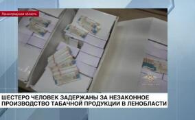 Шестеро человек задержаны за незаконное производство табачной продукции в Ленобласти