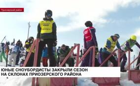 Юные сноубордисты закрыли сезон на склонах Приозерского района