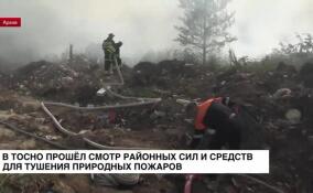 В Тосно прошел смотр районных сил и средств для тушения природных пожаров