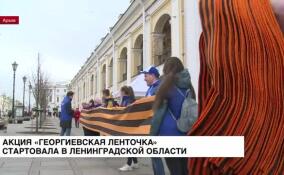 Георгиевские ленточки раздают в Ленинградской области