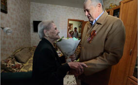 Александр Дрозденко поздравил с Днем Победы 99-летнюю участницу Великой Отечественной войны Анастасию Гарбуз