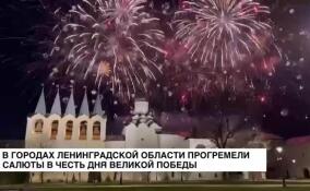 В городах Ленобласти прогремели салюты в честь Дня Великой Победы