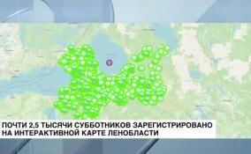 Почти 2,5 тысячи субботников зарегистрировано на интерактивной карте Ленобласти