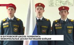 В Бугровской школе появились мемориальные доски погибшим бойцам
