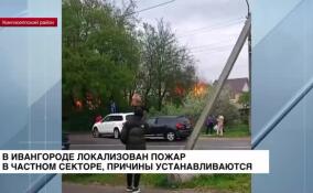 В Ивангороде локализован пожар в частном секторе, причины устанавливаются