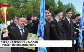 Во Всеволожске прошел парад кадетских классов и юнармейских отрядов