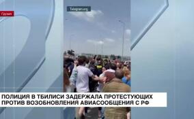 Полиция в Тбилиси задержала протестующих против возобновления авиасообщения с Россией