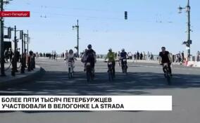 Более пяти тысяч петербуржцев участвовали в велогонке La Strada