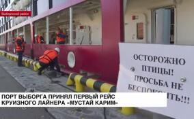 Порт Выборга принял первый рейс круизного лайнера «Мустай Карим»