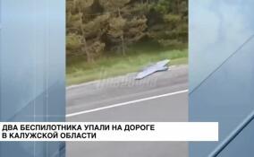 Два беспилотника упали утром на дороге в Калужской области