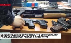 Более 350 единиц гражданского оружия изъято сотрудниками Росгвардии в ходе рейдов в Петербурге