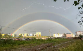 Жители Гатчины наблюдали двойную радугу 25 июня