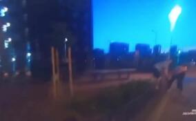 Появилось еще одно видео нападения неадекватного мужчины на девушку в Мурино