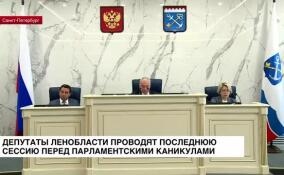 В Заксобрании Ленобласти проходит 37-е заседание депутатов седьмого созыва