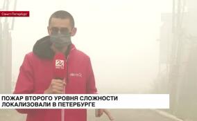 Пожар второго уровня сложности локализовали во Фрунзенском районе Петербурга