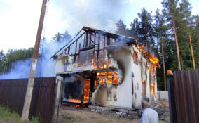 В СНТ "Пальмира" дотла сгорел частный дом