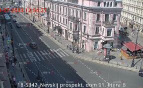 Появилось видео лобового ДТП с участием легковушки и автобуса на Невском