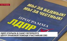 ЛДПР открыла в Петербурге Центр правовой помощи участникам СВО