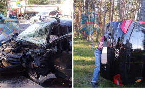 Три автомобиля столкнулись в Приозерске