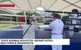 Театр боевых искусств «Белый лотос» выступил в Ленобласти
