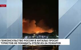 Генконсульство России в Анталье просит туристов не покидать отели из-за лесных пожаров