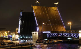 В честь Дня ВМФ Дворцовый мост две ночи подряд будут разводить под музыку