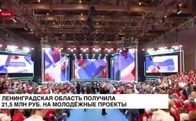 Ленобласть получила 21,5 млн рублей на реализацию социальных молодежных проектов