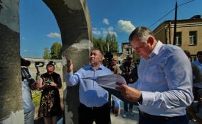 Александр Дрозденко посетил будущий мемориал погибшему в зоне СВО личному составу одной из войсковых частей Ленобласти