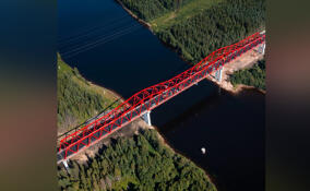 Мост-гигант через Свирь в Подпорожье обрел цвет