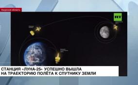 Станция «Луна-25» успешно вышла на траекторию полета к спутнику Земли