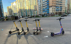 В Кудрово появились разметки под стоянку электросамокатов