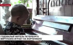 Годовалый житель Петербурга виртуозно играет на фортепиано