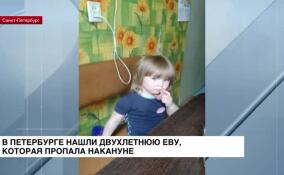 В Петербурге нашли пропавшую накануне двухлетнюю девочку