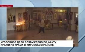 Уголовное дело возбуждено по факту кражи из храма в Кировском районе