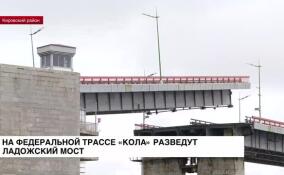На федеральной трассе Р-21 «Кола» разведут Ладожский мост
