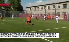 В Петербурге открыли первое в России профессиональное футбольное поле на территории исправительного учреждения