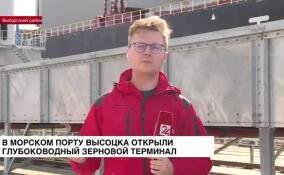 Глубоководный зерновой терминал торжественно открыли в морском порту Высоцка